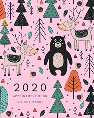Download Appointment Book 2020: 8x10 15 Minute Planner Large Notebook Organizer with Time Slots Jan to Dec 2020 Animal Scandinavian Forest Design Pink - Emily Grace | PDF