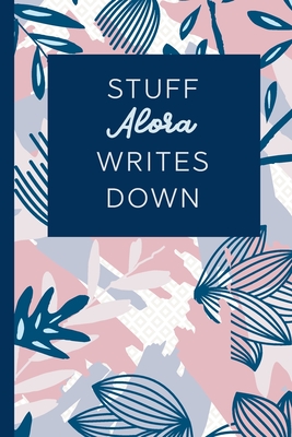 Download Stuff Alora Writes Down: Personalized Journal / Notebook (6 x 9 inch) STUNNING Navy Blue and Mauve Blush Pink Pattern -  file in PDF