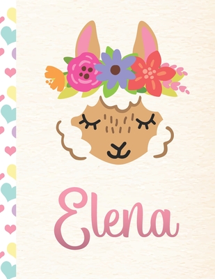 Full Download Elena: Personalized Llama Journal For Girls - 8.5x11 110 Pages Notebook/Diary With Pink Name - Llama Journals file in PDF