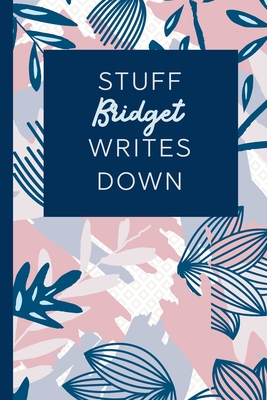 Download Stuff Bridget Writes Down: Personalized Journal / Notebook (6 x 9 inch) STUNNING Navy Blue and Mauve Blush Pink Pattern -  file in PDF